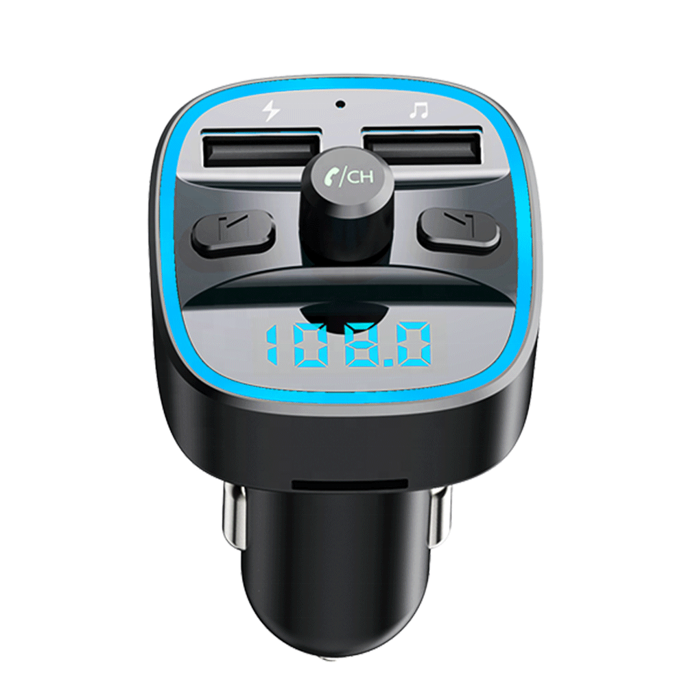 AGETUNR T25 Bluetooth Car FM Transmitter Read Card/U-disk USB Charger LED Digital Display Auto Hands-free Call Stereo Player